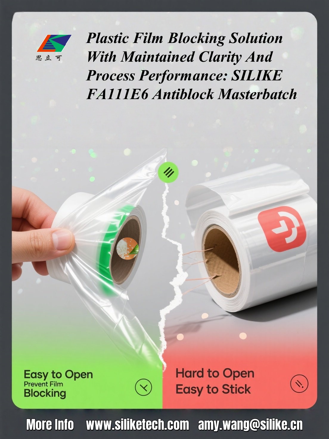 An Approach to Eliminate Film Blocking While Preserving Optical and Processing Properties SILIKE FA-111E6 Masterbatch